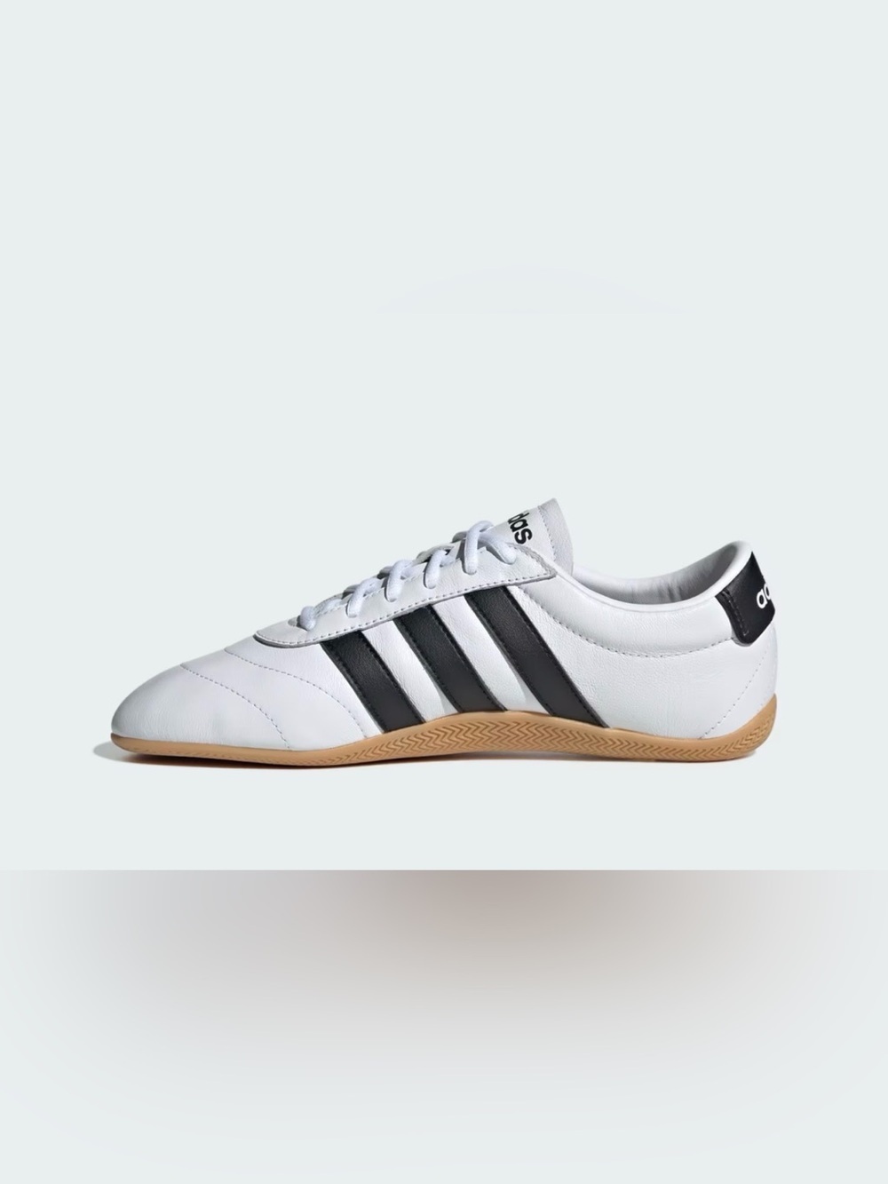 adidas White and Black Samba-Inspired Indoor Sneaker - Picture 2 of 6